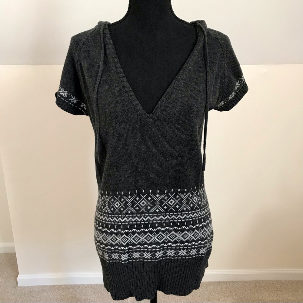 Sonoma Grey Hooded Knit Sweater